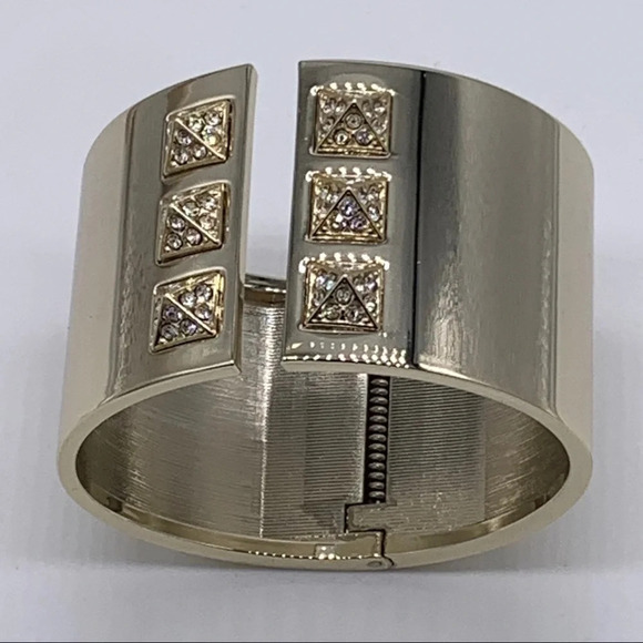 Victoria’s Secret Gold Pave Hinged Bangle - Picture 2 of 3